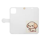 ぷにぷにのゆる犬の、森谷さん Book-Style Smartphone Case:Opened (outside)