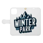 Lock-onの【WINTER PARK】VOL.03 手帳型スマホケースを開いた場合(外側)