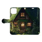 jubilantの森の小屋 Book-Style Smartphone Case:Opened (outside)