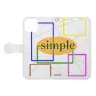 saleshuのsimple 手帳型スマホケースを開いた場合(外側)