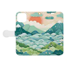 Lock-onの【空想回帰】05 Book-Style Smartphone Case:Opened (outside)