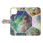 💖宇宙整体♪🌈♪こころからだチャンネル♪💖のuniversal mermaid  REINAの心の旅 Book-Style Smartphone Case:Opened (outside)