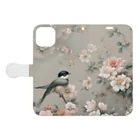 Flora-s_Gardenの花鳥 Book-Style Smartphone Case:Opened (outside)