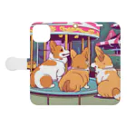 Cute dogsのI love my dogs Book-Style Smartphone Case:Opened (outside)