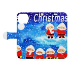 HirockDesignJapanの大切な人と過ごすクリスマス　spend christmas with you Book-Style Smartphone Case:Opened (outside)