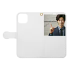 0416artのイケメンサラリーマン Book-Style Smartphone Case:Opened (outside)