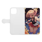 T-tyuruのテニス少女 Book-Style Smartphone Case:Opened (outside)