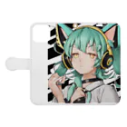 VOCALOID風な商品をのVOCALOID風 猫耳ちゃん 手帳型スマホケースを開いた場合(外側)