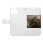 ANAROGUのふんわり猫 Book-Style Smartphone Case:Opened (outside)