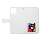 SuperTrioのCOLOR CAT Book-Style Smartphone Case:Opened (outside)