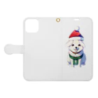 KafyRiruのMerry Xmas　わんこ Book-Style Smartphone Case:Opened (outside)