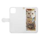 ぽつねこ亭のクラムすグッズPOP Book-Style Smartphone Case:Opened (outside)