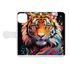 LEONのVivid-TigerⅡ（ビビッド・タイガーⅡ） Book-Style Smartphone Case:Opened (outside)