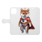 shiba-shiba-ponのスーパーヒーロー　シバイヌン！ Book-Style Smartphone Case:Opened (outside)