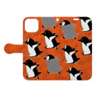 PGcafe-ペンギンカフェ-の手帳型ケースぺんぎん Book-Style Smartphone Case:Opened (outside)