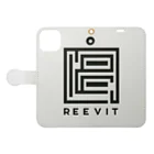 レイビットのREEVIT（レイビット） 手帳型スマホケースを開いた場合(外側)