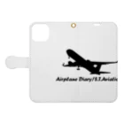 ひこうき日誌/s-t-aviationのS.T.Aviation Book-Style Smartphone Case:Opened (outside)