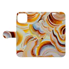 Yoshiki house 岡村芳樹のキャラメルマキアートの海 Book-Style Smartphone Case:Opened (outside)