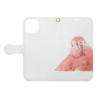 アキクサインコのチャムのアキクサインコのチャム（首かしげ） Book-Style Smartphone Case:Opened (outside)