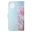 akane_art（茜音工房）の花フォト（八重桜） Book-Style Smartphone Case :back