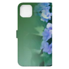 akane_art（茜音工房）の花フォト(アジサイ/緑） Book-Style Smartphone Case :back