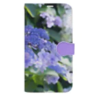 akane_art（茜音工房）の花フォト(アジサイ/紫） Book-Style Smartphone Case