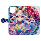 トトベス(T∴B∴M∴)🕊️の牧神パーンに奉献する清廉な山羊姫🐐 Book-Style Smartphone Case:Opened (outside)