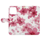 sukoyaの桜花漫舞 Book-Style Smartphone Case:Opened (outside)