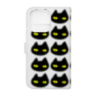 F2 Cat Design Shopの黒猫ボディーガード 001 Book-Style Smartphone Case :back