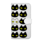 F2 Cat Design Shopの黒猫ボディーガード 001 Book-Style Smartphone Case