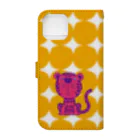 ねこじゃらしのカラフルな猫科動物 -colorful felines- Book-Style Smartphone Case :back