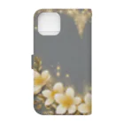 REINA-MAのAurora Petals Book-Style Smartphone Case :back