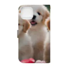 ぱむぱむのかわいい仔犬のグッズ Book-Style Smartphone Case :back