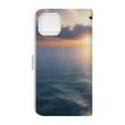 ai美女ショップの夕日とイルカ🐬🌅 Book-Style Smartphone Case :back