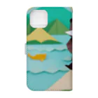 yumiceのice meets オリガミカワウソ Book-Style Smartphone Case :back