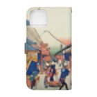 浮世絵ショップ のどぐろ　UKIYOE SHOP NODOGUROの東都名所　駿河町之図 / Famous Places in the Eastern Capital - Illustration of Suruga Town Book-Style Smartphone Case :back