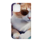 ryusky_333のサングラス姿の猫がヨガポーズでリラックス！ Book-Style Smartphone Case :back