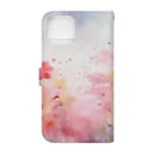 Ux-OsakaのColorful watercolor flower art 1 Book-Style Smartphone Case :back