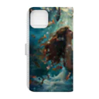 AQUAMETAVERSEの人魚姫と王子の微笑み アメジスト 2846 Book-Style Smartphone Case :back