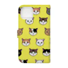 MUGItoMOCOのねこちゃんず（レモン） Book-Style Smartphone Case :back