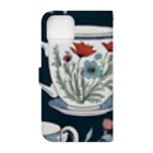 (っ◔◡◔)っ ♥ Le Petit Trésor ♥の花の詩カップ(The Flower Poetry Cup) Book-Style Smartphone Case :back