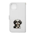 Shih Tzu Fanのシーズー（黒／白） Book-Style Smartphone Case :back