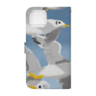 monomawaruのカモメ　seagulls   Book-Style Smartphone Case :back