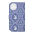 tettetextileのイースターラビット_blue Book-Style Smartphone Case :back