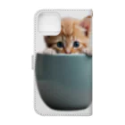 ColoriLのマグから子猫 Book-Style Smartphone Case :back