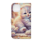 Yuya-Naganoの仲良く遊ぶ兄弟の猫 Book-Style Smartphone Case :back