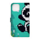 Smile Pop Artの水中パンダ Book-Style Smartphone Case :back