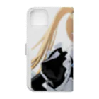 agomamushiの金髪ポニテメイドさん Book-Style Smartphone Case :back