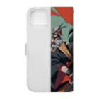 kimono_musume  AI artのscene12 Book-Style Smartphone Case :back