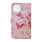 chapinnuのさくらの花びらで遊ぼう♪ Book-Style Smartphone Case :back